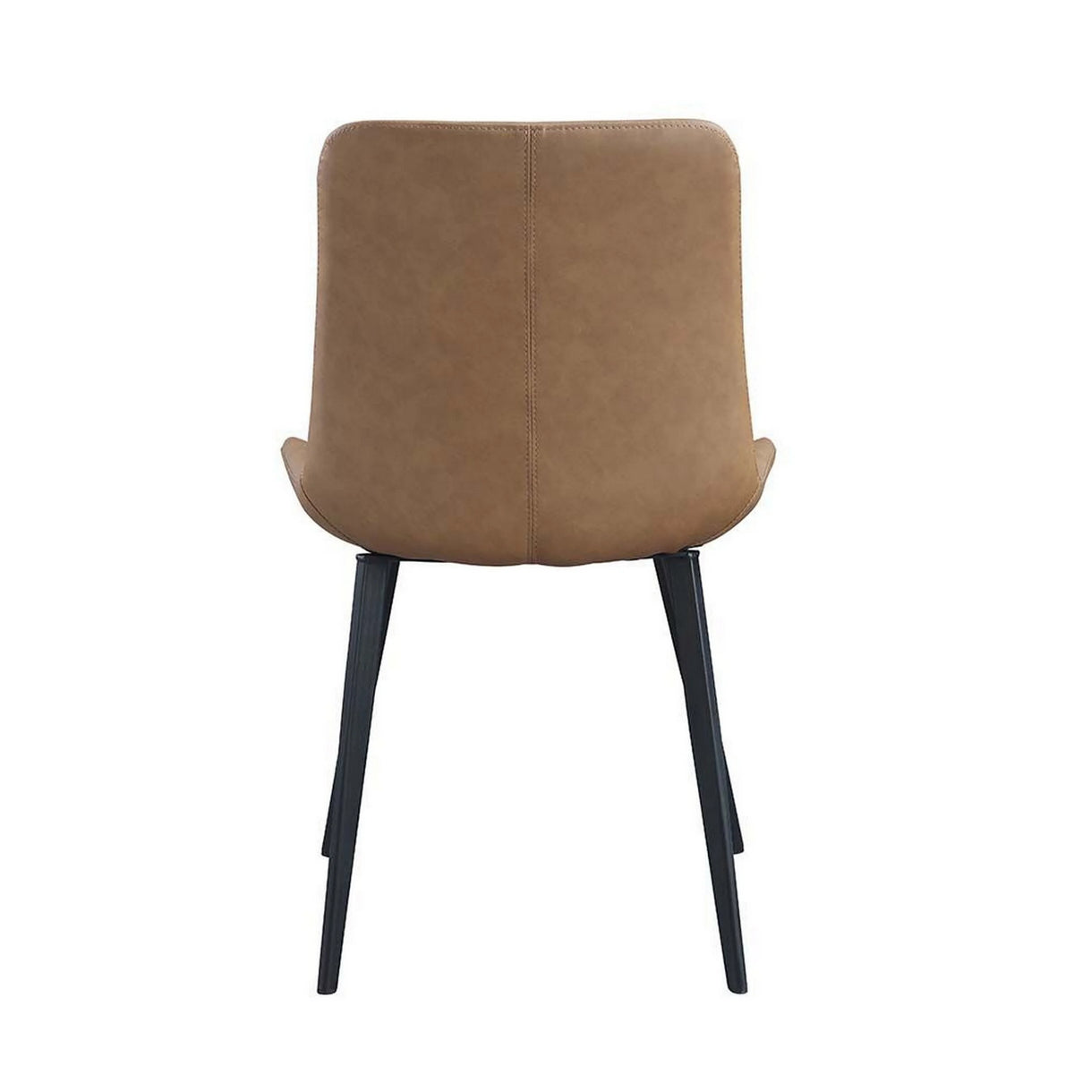 Tan Brown Vegan Leather Dining Chair, Set of 2 X748928