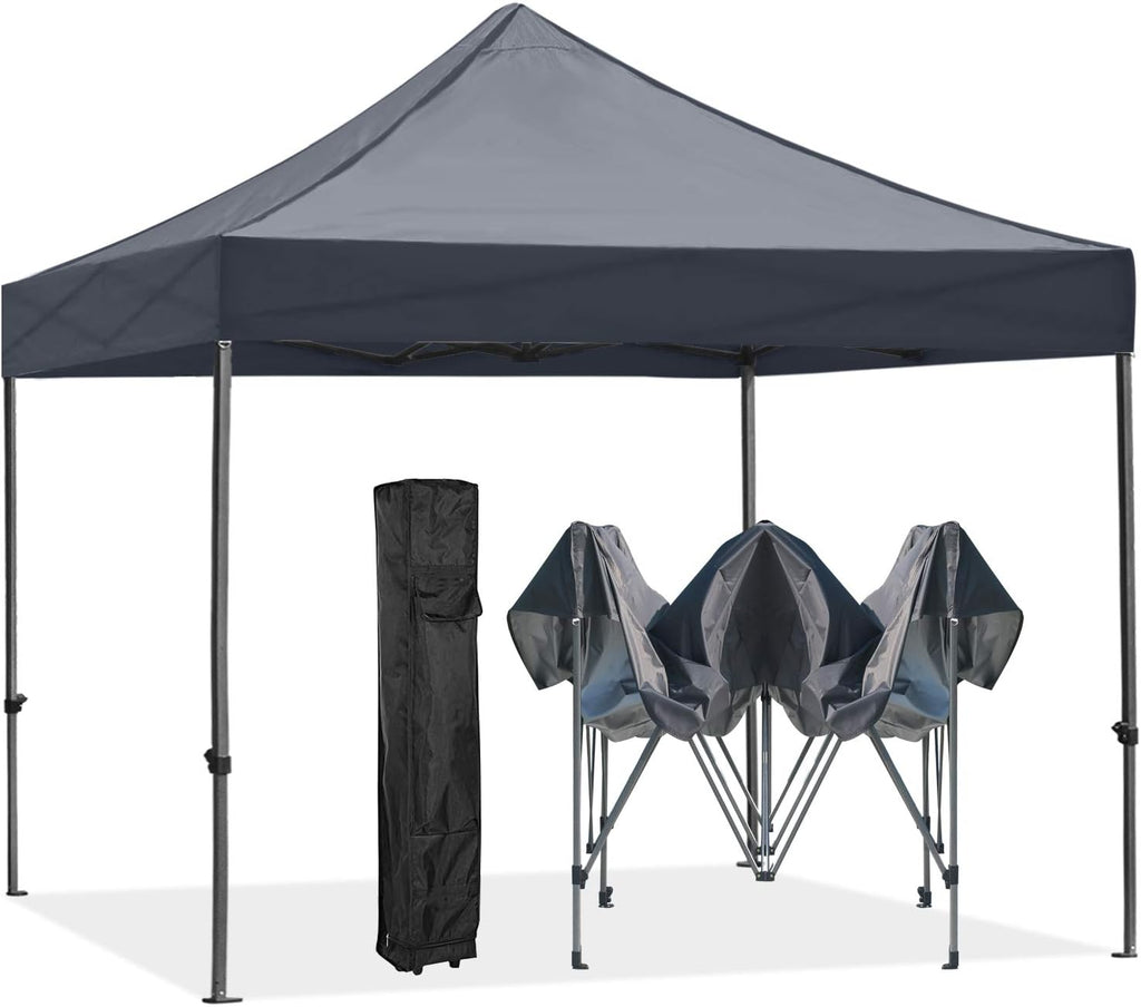 10x10 Black Heavy Duty Commercial Instant Pop Up Canopy Tent with Roller Bag L2205