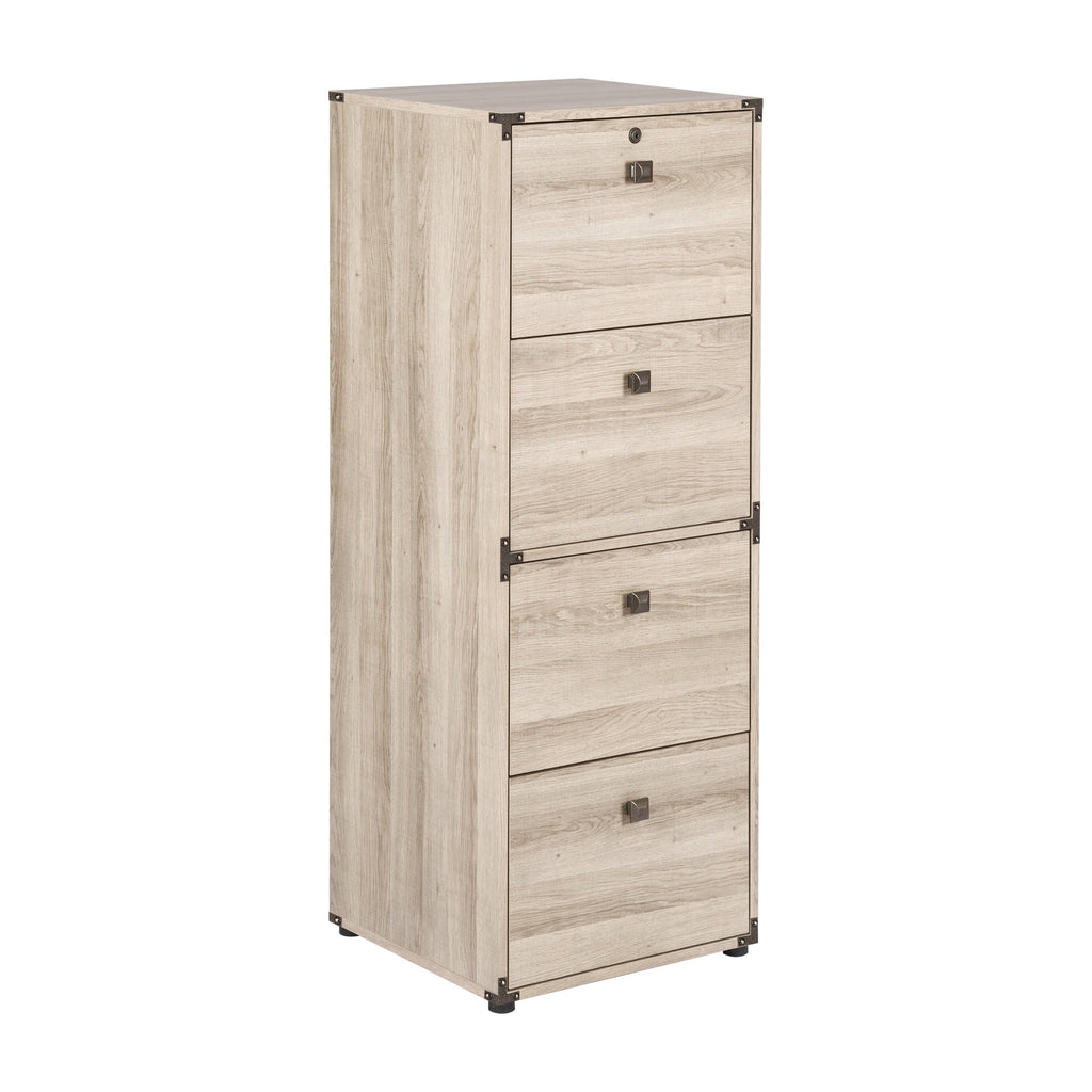 Light Oak Four Drawers Lateral File Q7463