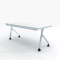 12" Frosted Acrylic Desk and Table Mounted Modesty Panel, Aluminum Frame, 12" x 72" G588