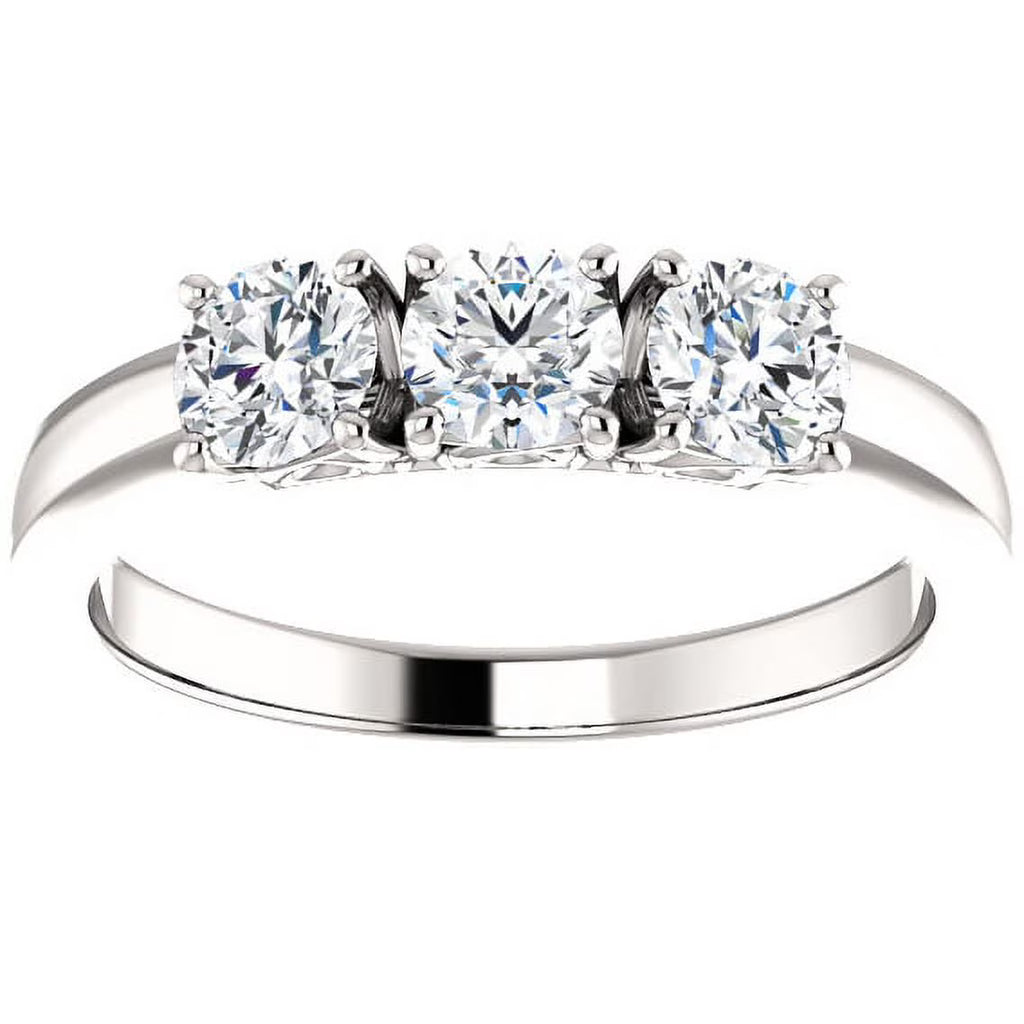 14k Yellow Gold 3-Stone Diamond Engagement Ring Y46386