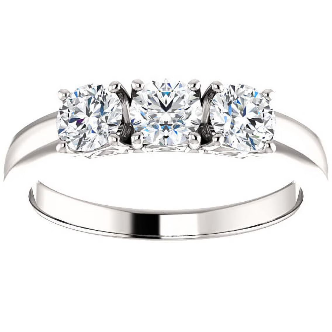 14k Yellow Gold 3-Stone Diamond Engagement Ring Y46386
