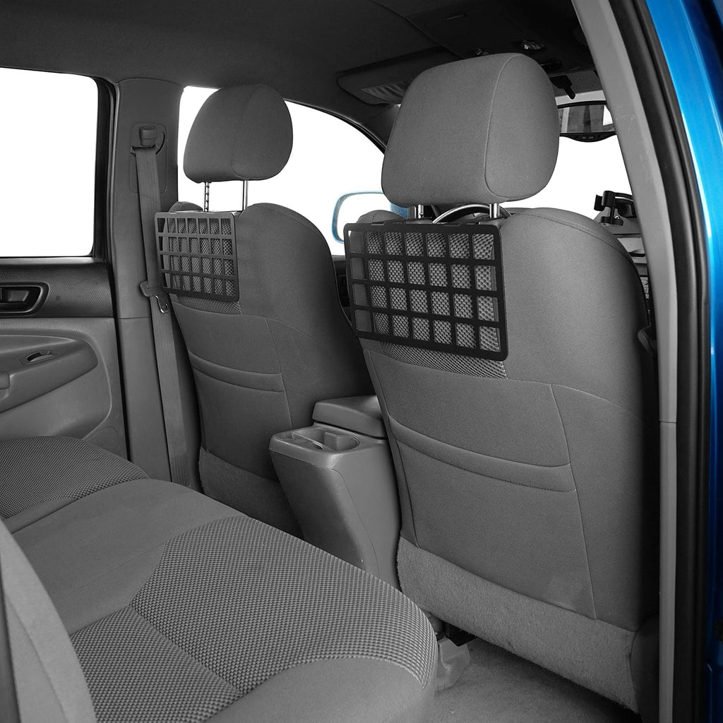2PCS MOLLE Panel Seat Headrest Storage Metal Shelf for Toyota Tacoma 2005-2022 P617103