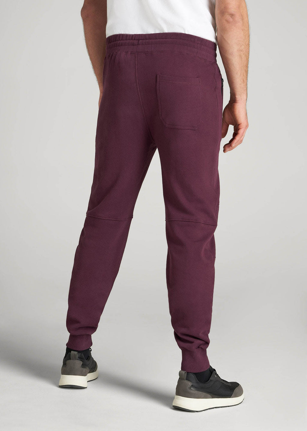 Wearever French Terry Joggers for Tall Men in Maroon