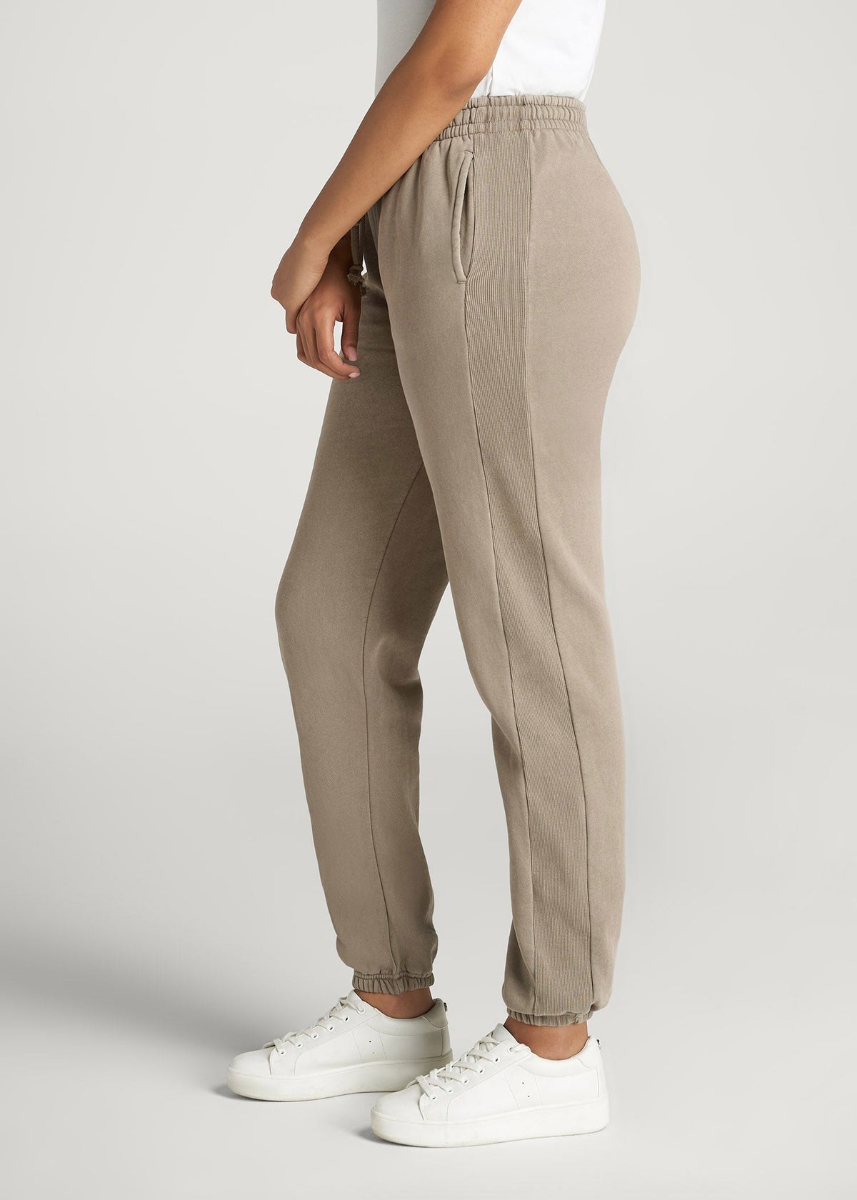 Wearever Fleece Regular Fit Sweatpants for Tall Women in Khaki