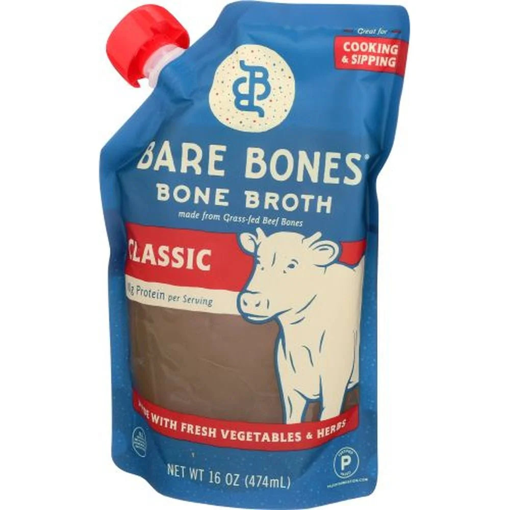 Grass Fed Beef Bone Broth, 16 Ounce, 6 per Case N1815