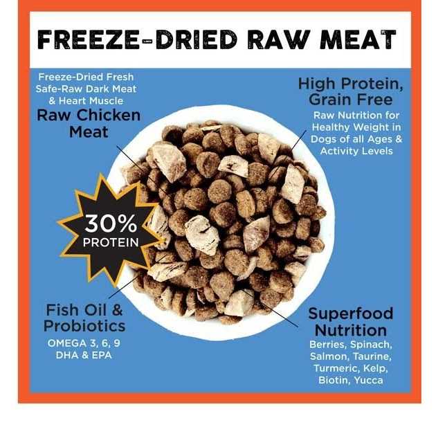 Raw Mix Kibble Chicken Liver Inclusions Freeze Dried Dog Food D3635