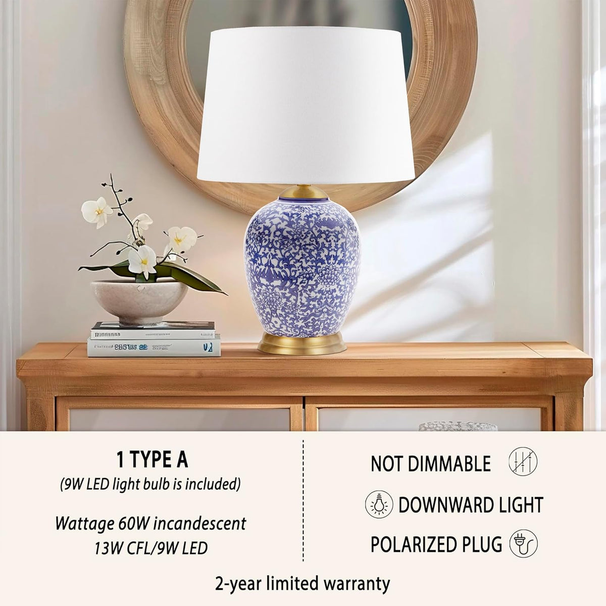 Blue Ceramic Table Lamp N247208