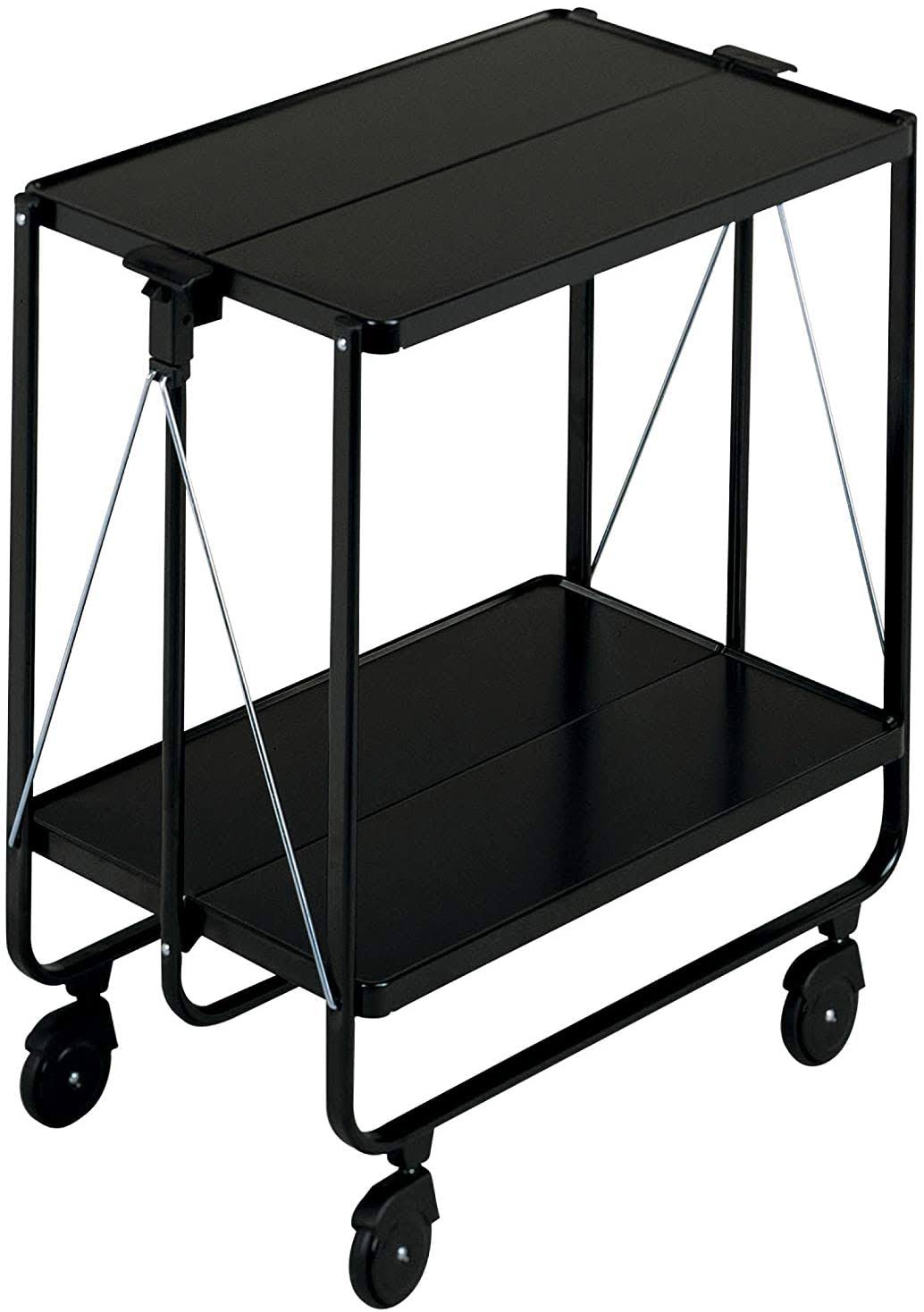 Black Collapsible Serving Trolley K67014