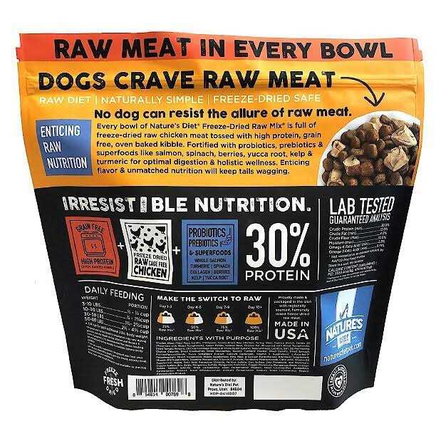 Raw Mix Kibble Chicken Liver Inclusions Freeze Dried Dog Food D3635