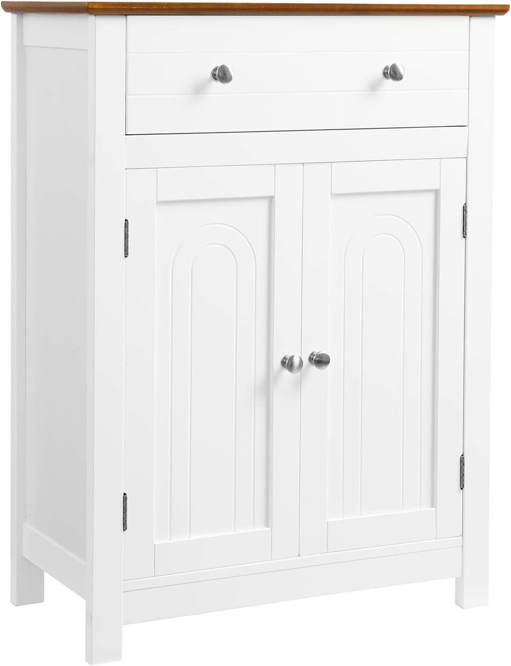 Rustic Brown Bookshelf with 3 Shelves and 2 Doors K906263