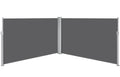 Dark Gray Retractable Screen Awning for Patio Garden K541