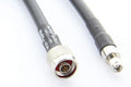 50 Ohm Black Coaxial Cable with N Male and SMA Male Connectors (5 ft) J339565