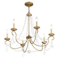 Antique Gold Leaf Crystal Chandelier L711621