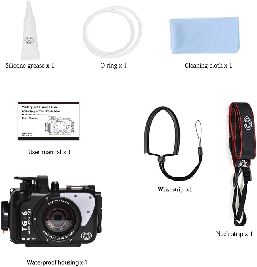 Black Aluminum Underwater Housing for Olympus TG-6 P5630