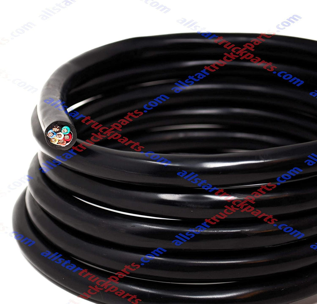 Heavy Duty 14 Gauge 7 Way Conductor Wire RV Trailer Cable Cord Insulated Copper (50 FT ROLL) I223532