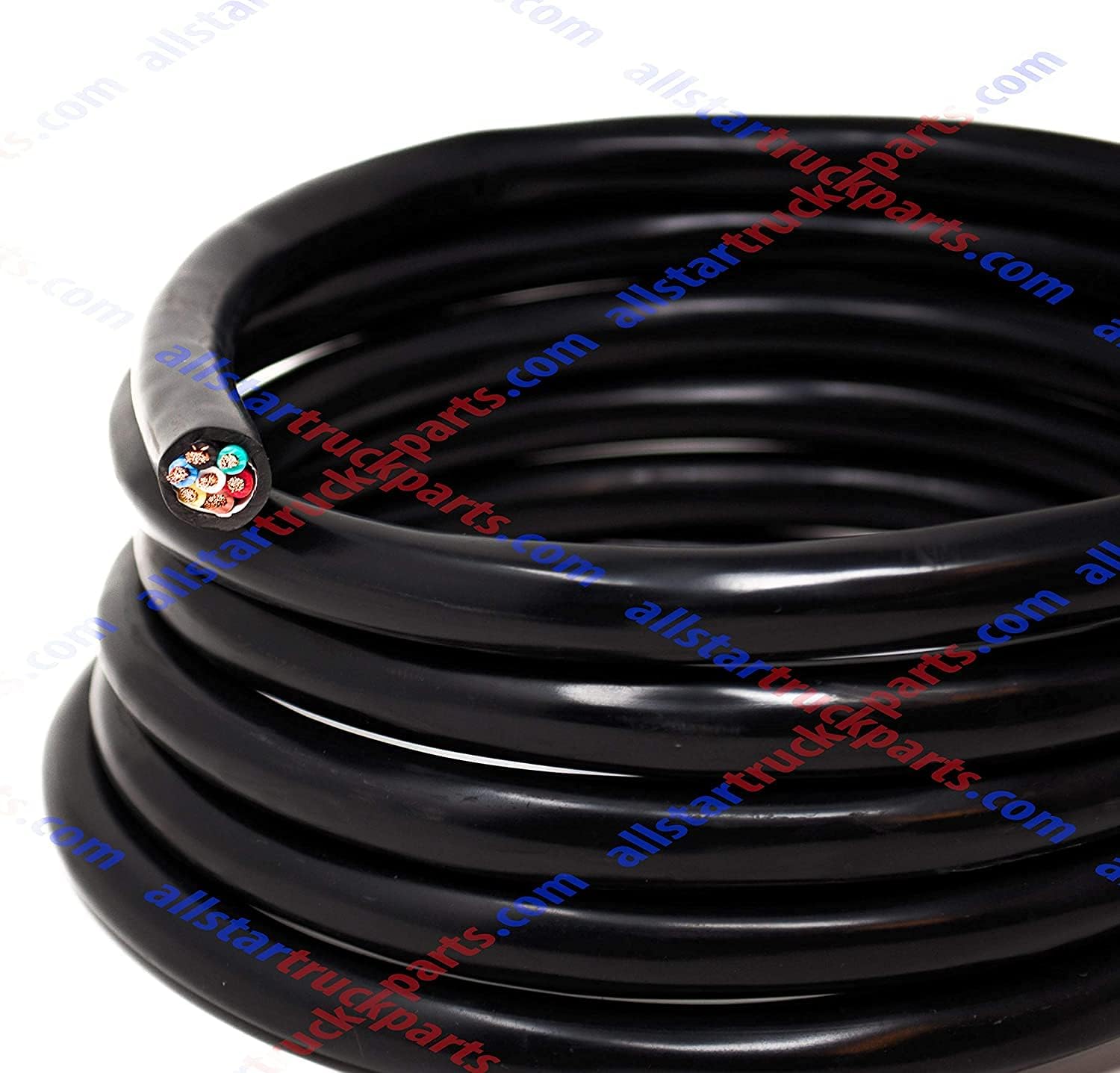 Heavy Duty 14 Gauge 7 Way Conductor Wire RV Trailer Cable Cord Insulated Copper (50 FT ROLL) I223532