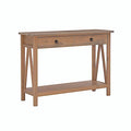 Rustic Grey Storage Pine Console Table R441780