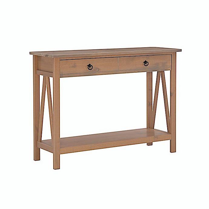 Rustic Grey Storage Pine Console Table R441780