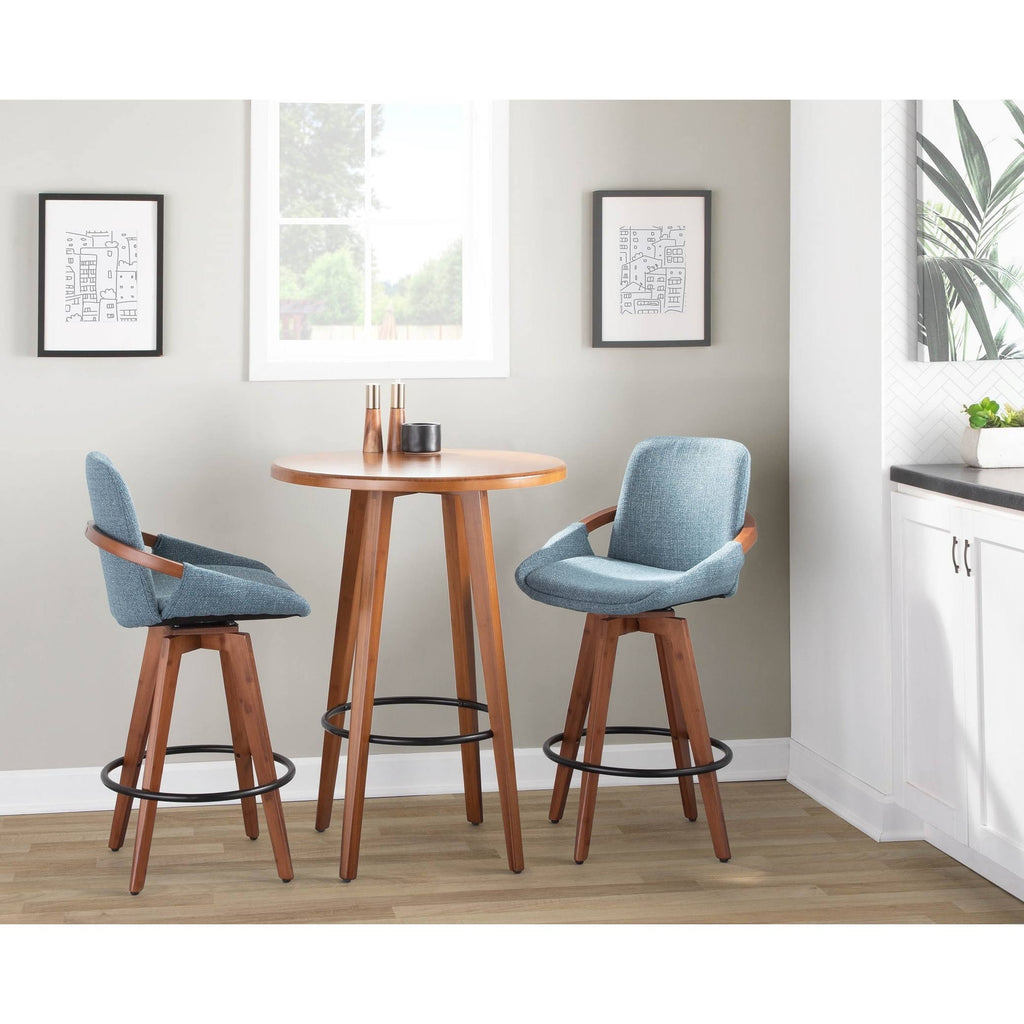 Blue Noise Fabric Counter Stool H5386