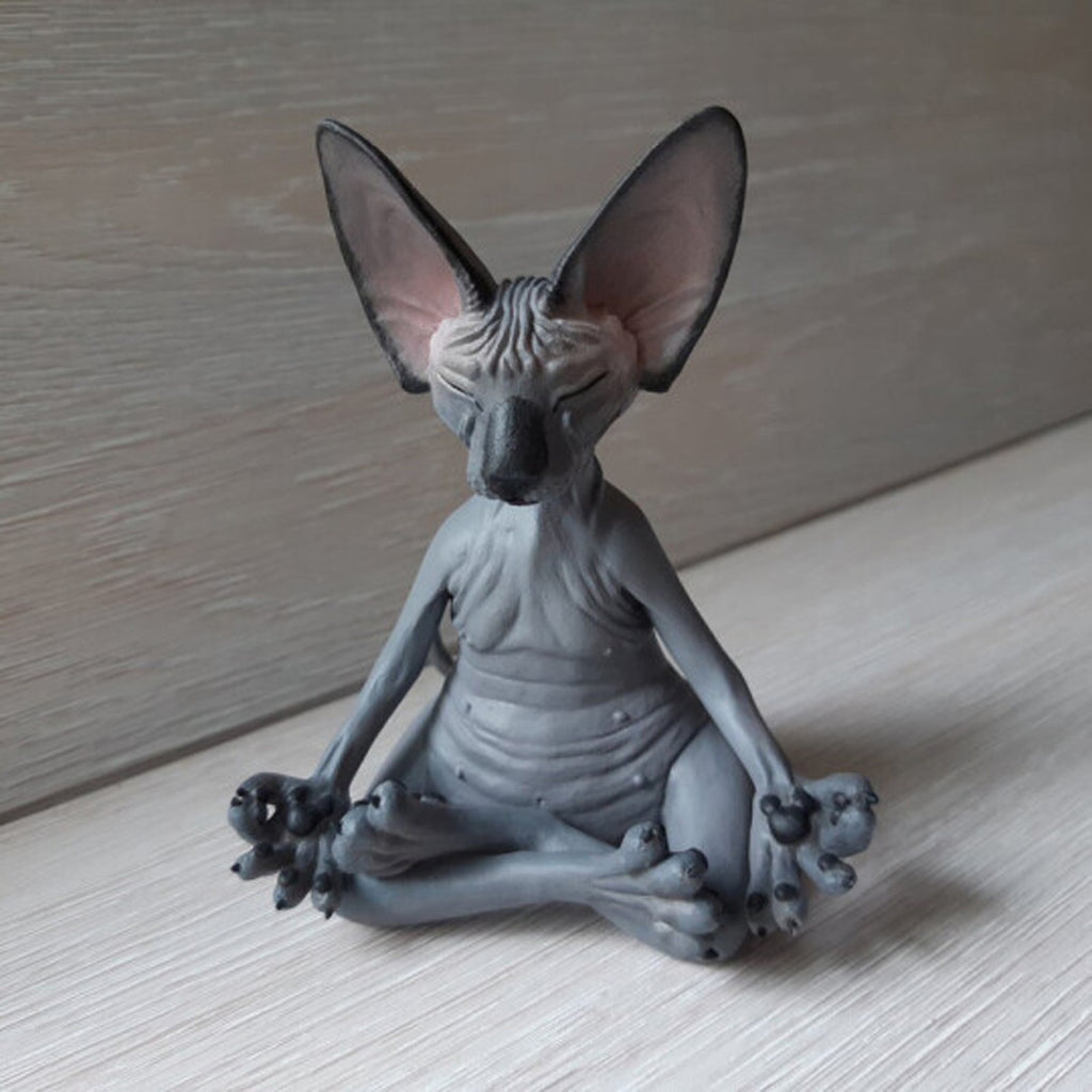 Multicolor Handmade Cat Figurines N945