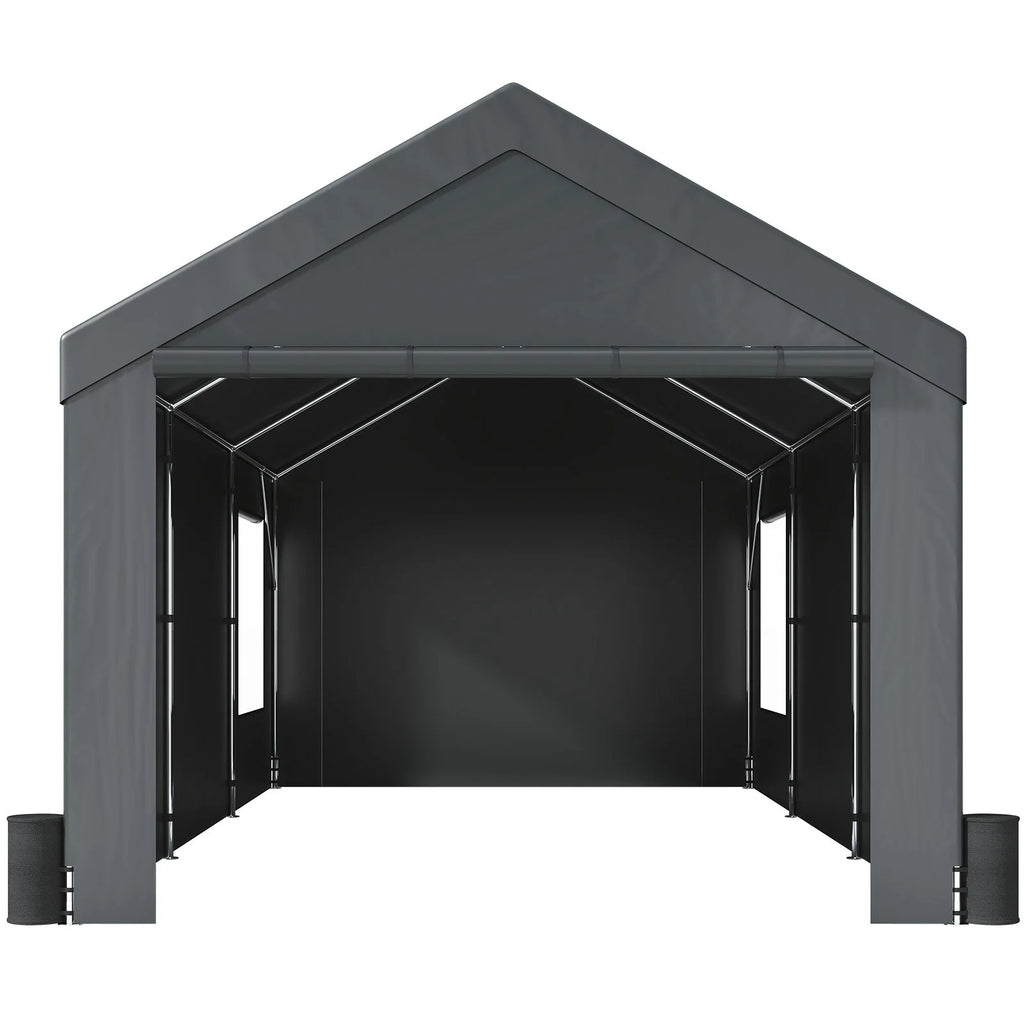 12x20ft Heavy Duty Carport with Removable Sidewalls W489