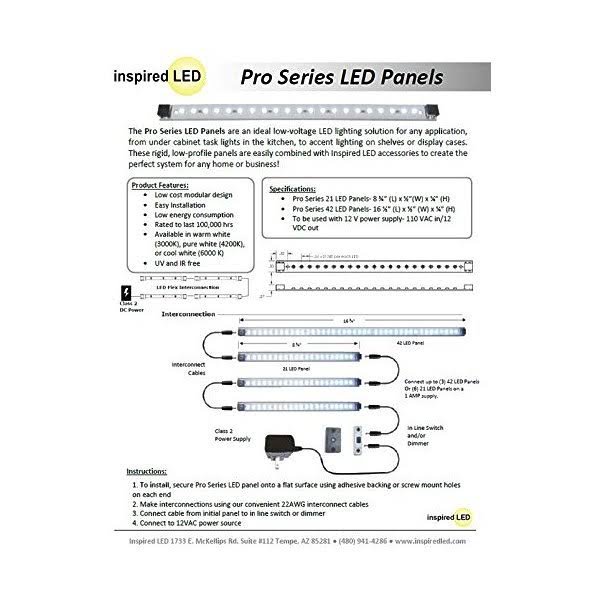3 Light Panels LED Under Cabinet Lighting Kit F969375