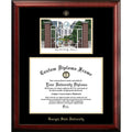 Gold Embossed Diploma Frame with Campus Images Lithograph U436918