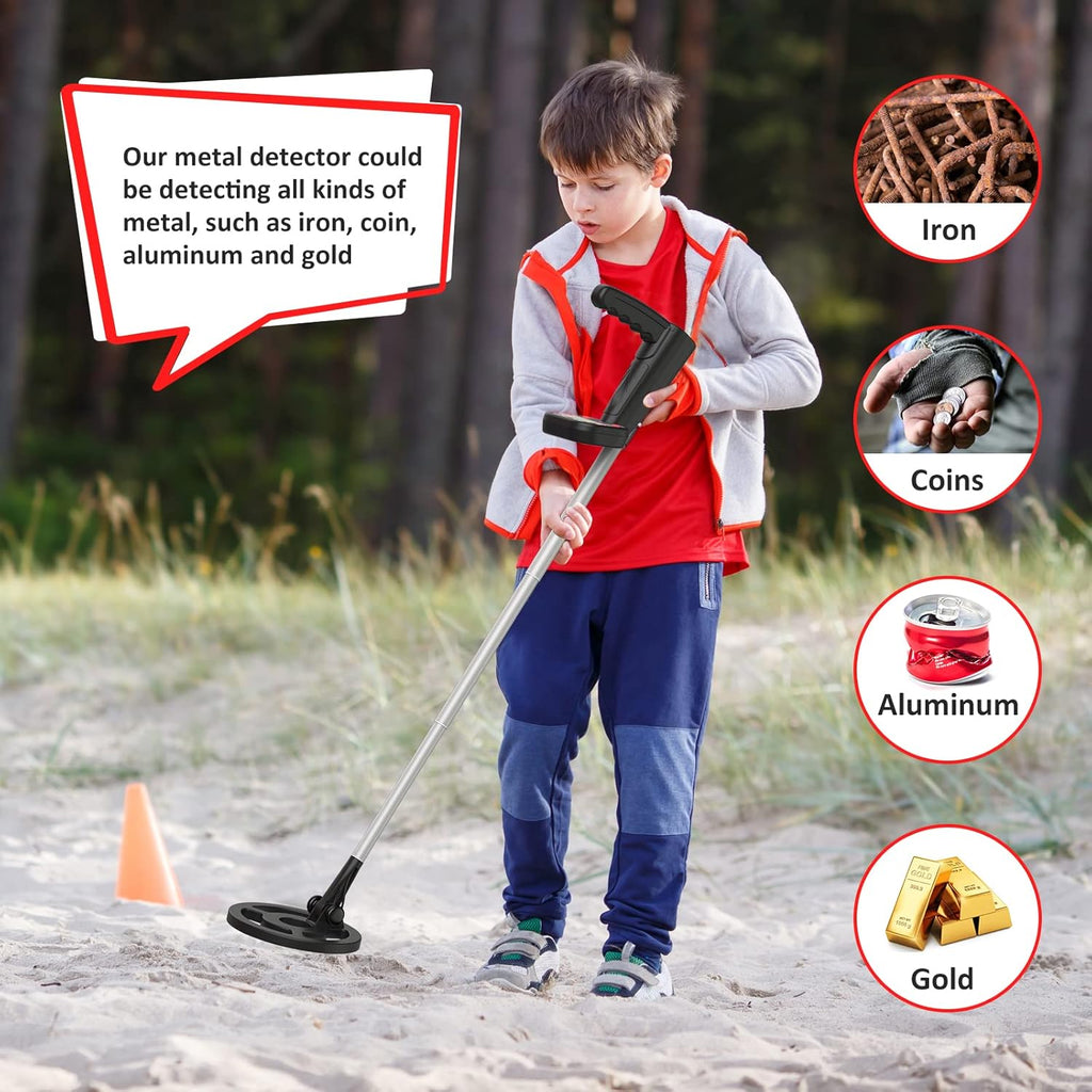 Metal Detectors for Kids, 7-inch Waterproof Search Coil, Adjustable Stem, LCD Screen, Pack of 2 A274897