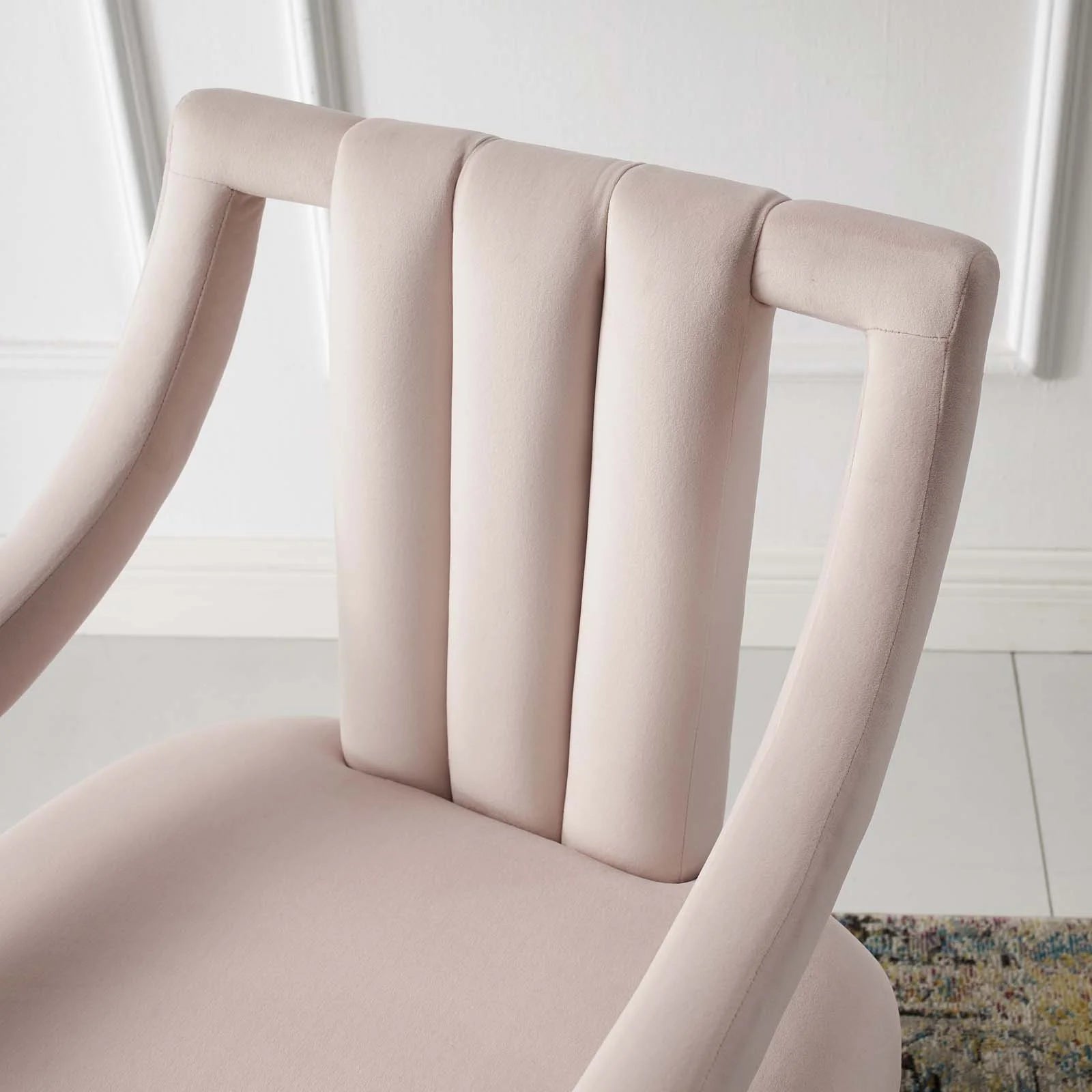 Pink Velvet Accent Side Chair G9011