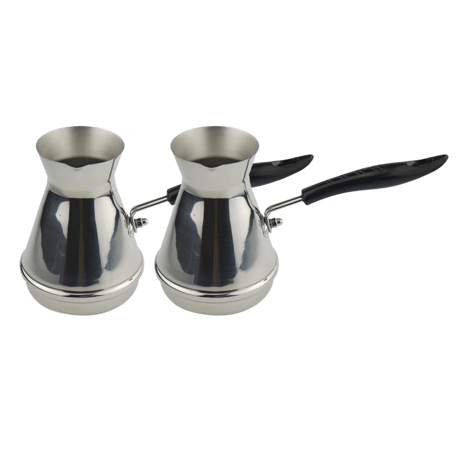 2 Pcs Stainless Steel Turkish Coffee Pot 17oz H380948