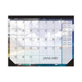 Recycled Desk Pad Calendar, Seascapes Photography, 22 x 17, Black Binding, 12-Month Z938622