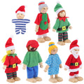 7 Pcs Wooden Dolls Playset Q133