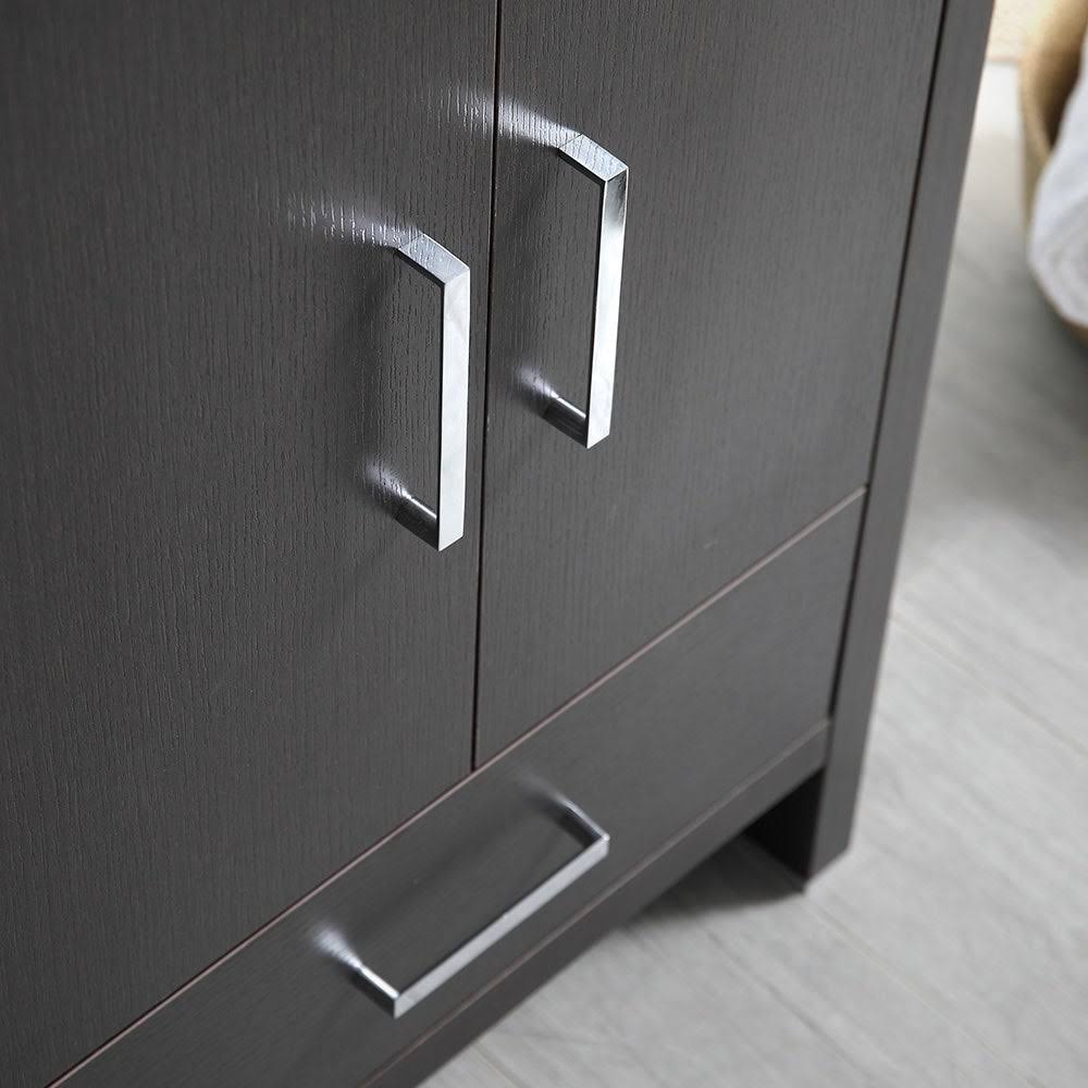 Glossy White Free Standing Bathroom Cabinet with Integrated Sink K8032