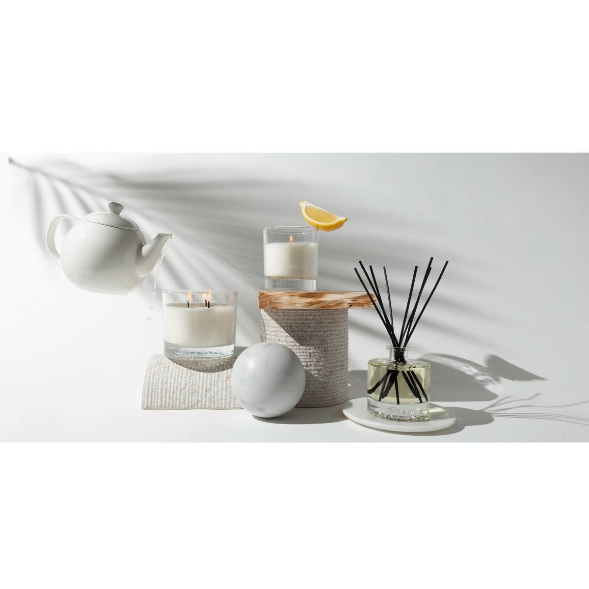 White Tea & Cedar Single Wick Candle L48254