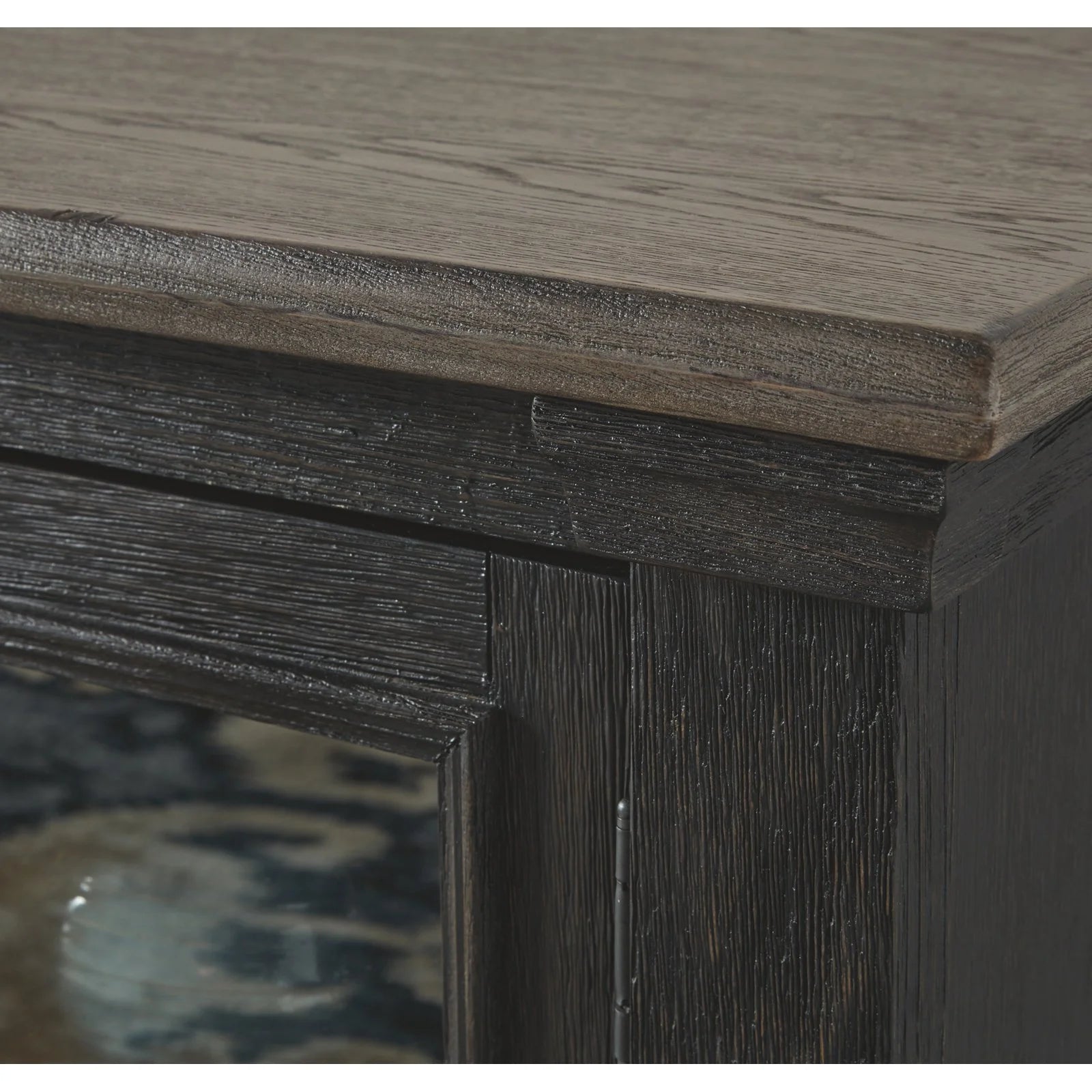 74" TV Stand in Black and Gray Q910912