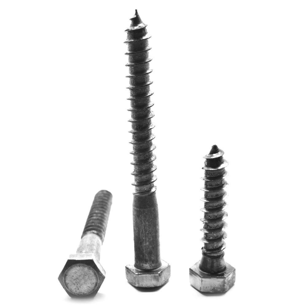 1/2x22-6 x 5x22 Hex Lag Screw Low Carbon Steel Plain Finish A8751