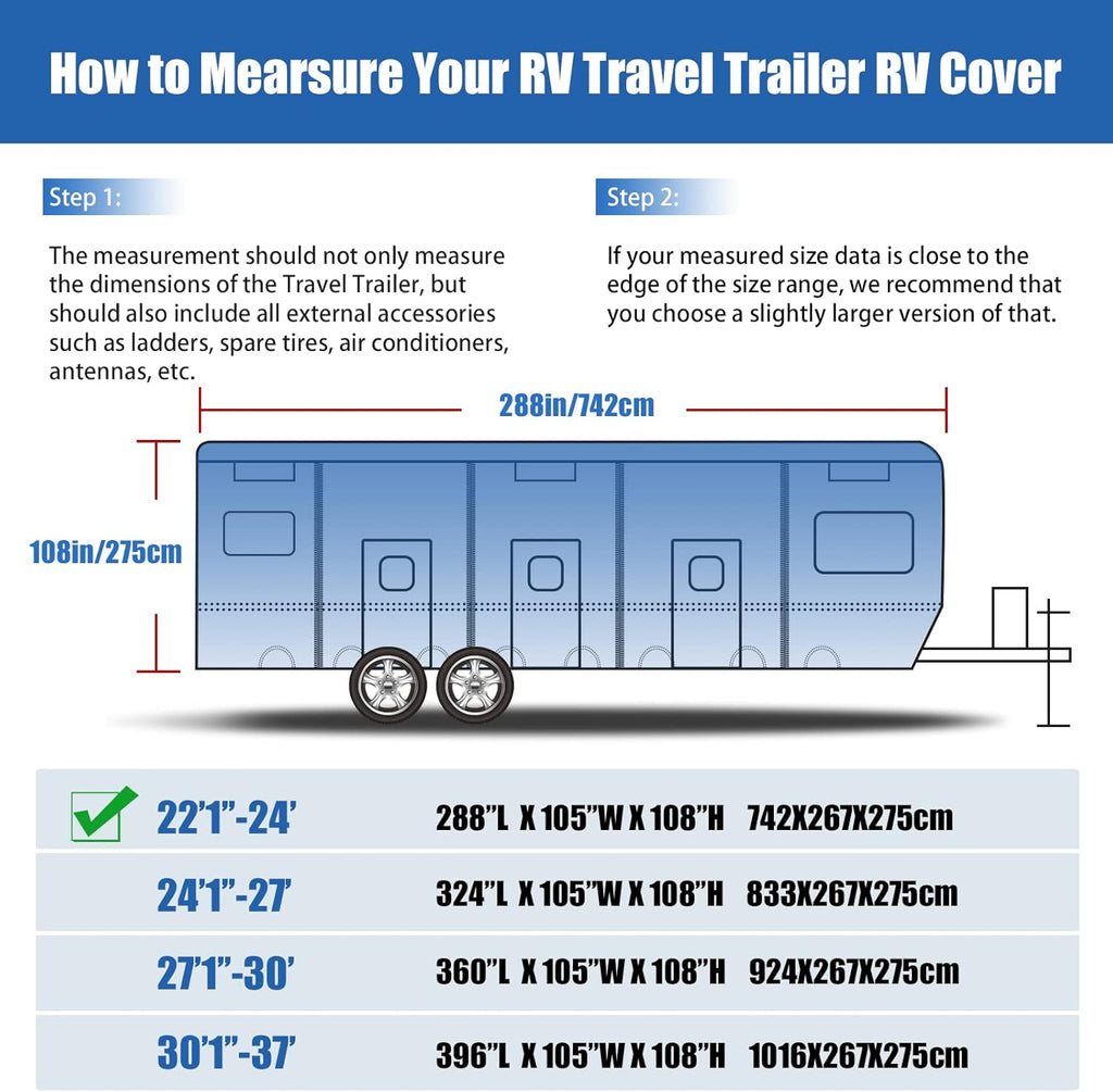 6 Layers Windproof Anti-Scratch UV Resistant RV Cover B139