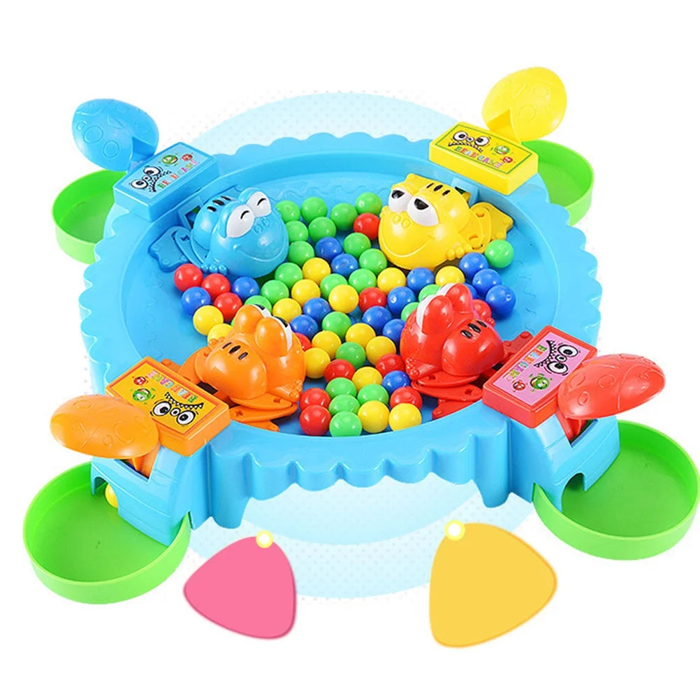 Hungry Game Creative Feeding Froggies Little Eat Beans Desktop Games Toys (4 Players, 24 Beans 478g, Random Color) T68406