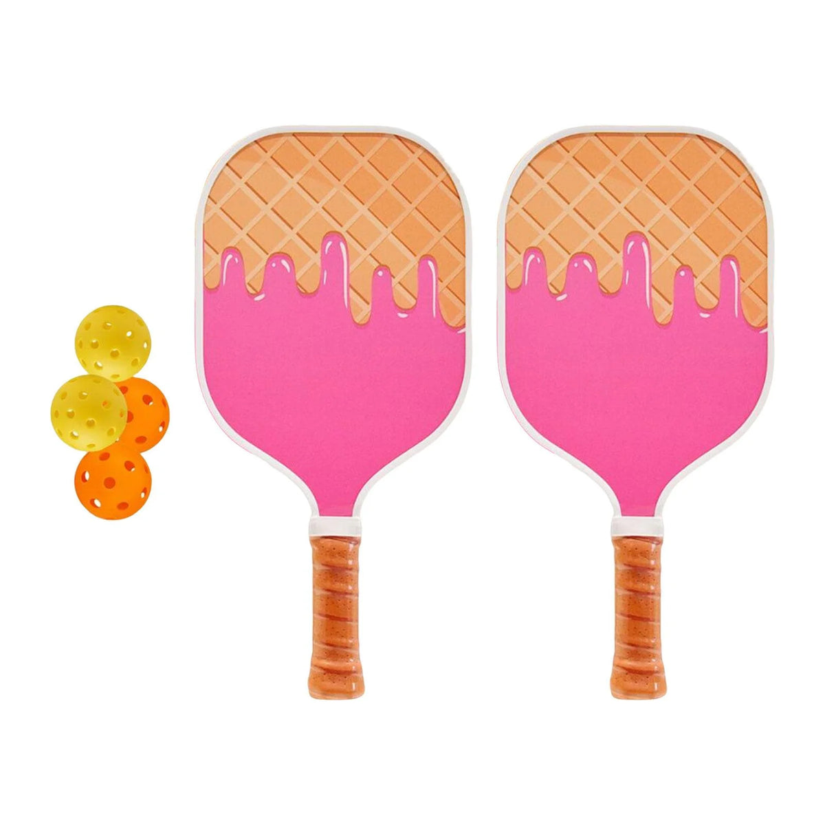 Pickleball Paddle Set with 4 Pickleballs Comfort Grips G15225