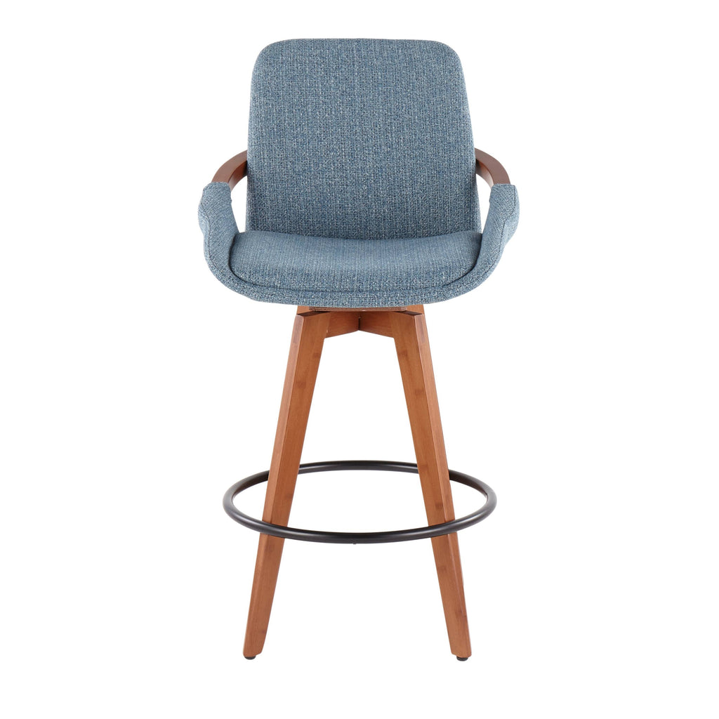 Blue Noise Fabric Counter Stool H5386