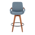 Blue Noise Fabric Counter Stool H5386