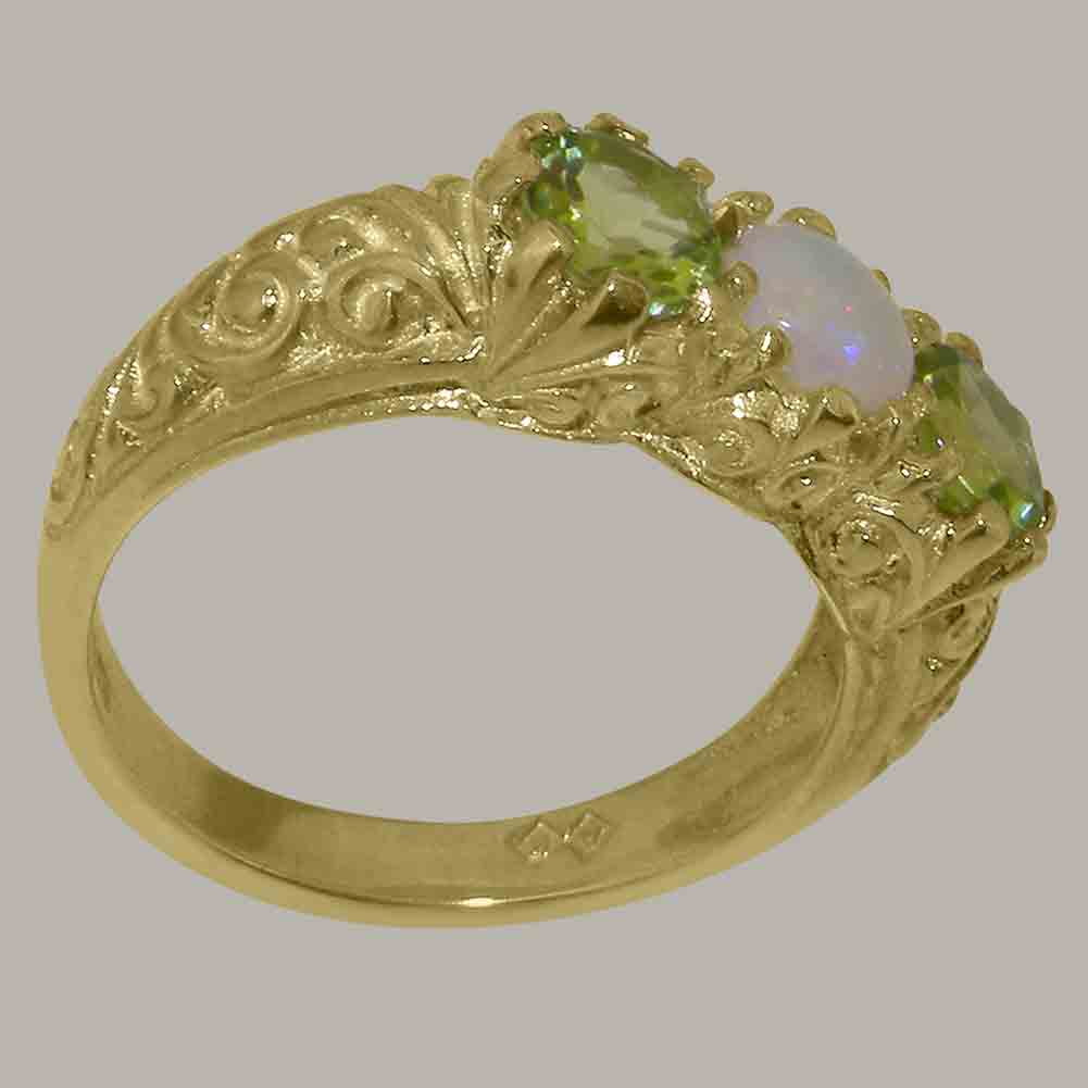 14k Yellow Gold Opal & Peridot Ring I423183