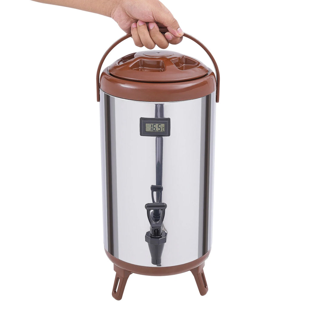 12L Stainless Steel Insulated Beverage Dispenser with Spigot E563334