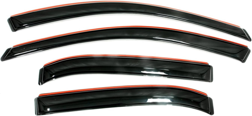 Low Profile Dark Smoke Side Window Deflector, 4-Piece Set I674775