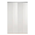 84 in. x 80 in. Smooth Flush Primed Interior Solid Core MDF Bi-Fold Door with Chrome Trim C2160
