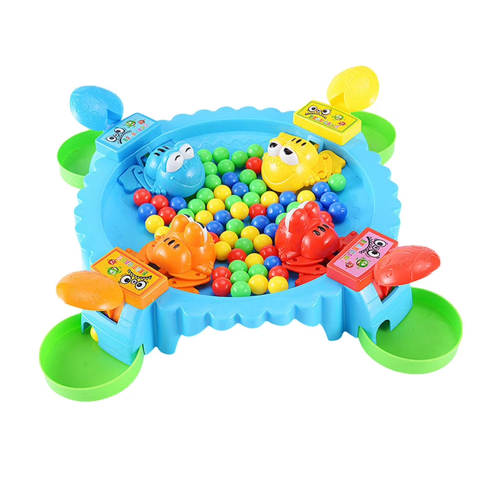 Hungry Game Creative Feeding Froggies Little Eat Beans Desktop Games Toys (4 Players, 24 Beans 478g, Random Color) T68406