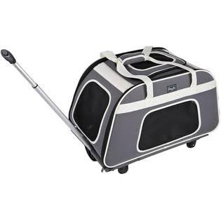 Light Grey Rolling Pet Carrier B49841