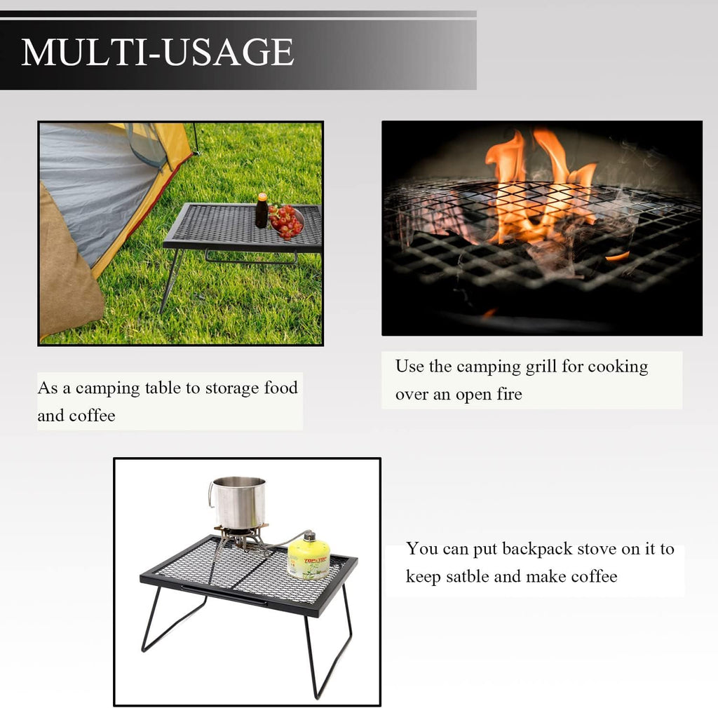 Folding Campfire Grill with Bag (17x12.6x10.2 in) B265