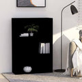 3-Tier Book Cabinet Black Chipboard B39950